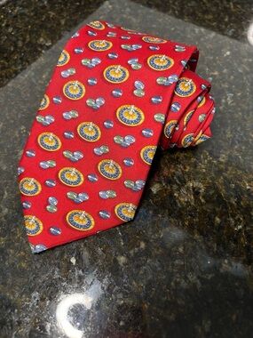 ATLANTIS PARADISE ISLAND Roulette & Poker Chips Patterned Men's Silk Tie